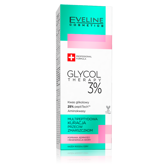 Eveline Cosmetics Glycol Therapy Multipeptydowa kuracja przeciw zmarszczkom 3% 18 ml