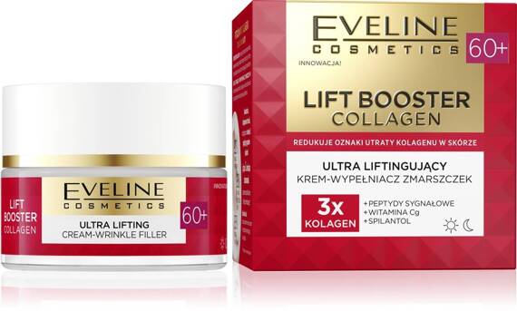 Eveline Lift Booster Collagen 60+ Ultra Liftingujący Krem-Wypełniacz Zmarszczek 50ml