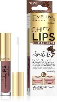 Eveline Oh! My Lips Lip Maximizer błyszczyk powiększający usta z kwasem hialuronowym Czekolada 4.5 ml