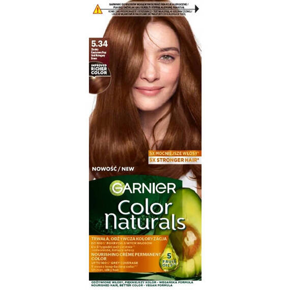 Farba do włosów Garnier Color Naturals Créme 5.34 Złocisty Kasztanowy Brąz