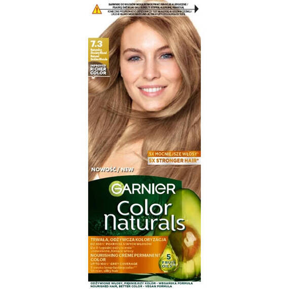 Farba do włosów Garnier Color Naturals Créme 7.3 Złocisty Naturalny Blond