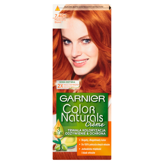 Farba do włosów Garnier Color Naturals Crème Miedziany Blond 7.40