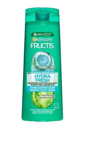 Fructis Hydra Fresh szampon oczyszczający do włosów przetłuszczających się z suchymi końcówkami 400 ml
