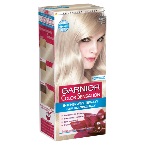 Garnier Color Sensation Farba do włosów 111 Srebrny Superjasny Blond