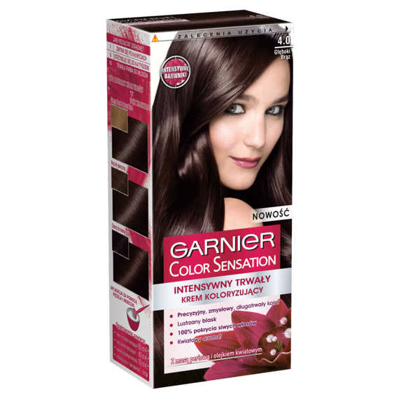 Garnier Color Sensation Farba do włosów 4.0 Głęboki brąz