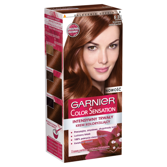 Garnier Color Sensation Farba do włosów 6.35 Szykowny jasny kasztan