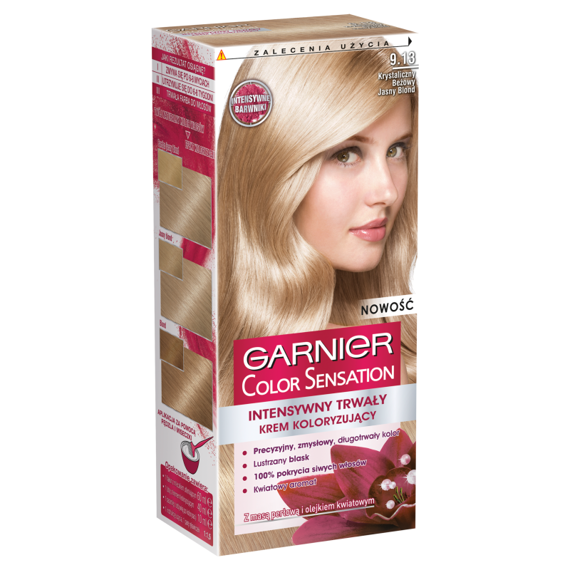 Garnier Color Sensation Farba do włosów 9.13 Krystaliczny Beżowy Jasny Blond