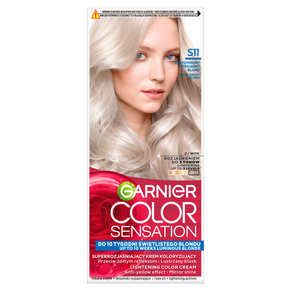 Garnier Color Sensation Superrozjaśniający krem koloryzujący S11 przydymiony ultrajasny blond