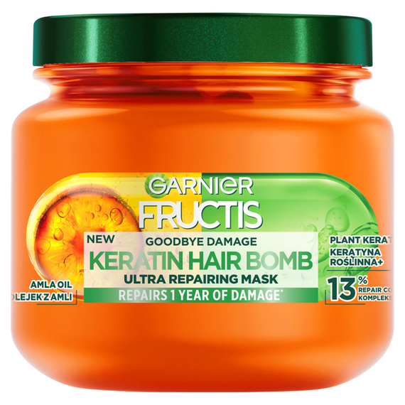 Garnier Fructis Goodbaye Damage Keratin Hair Bomb Odbudowująca maska do włosów 320 ml