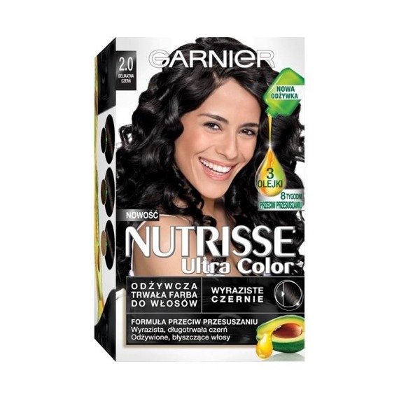 Garnier Nutrisse Ultra Color Farba do włosów 2.0 Delikatna czerń