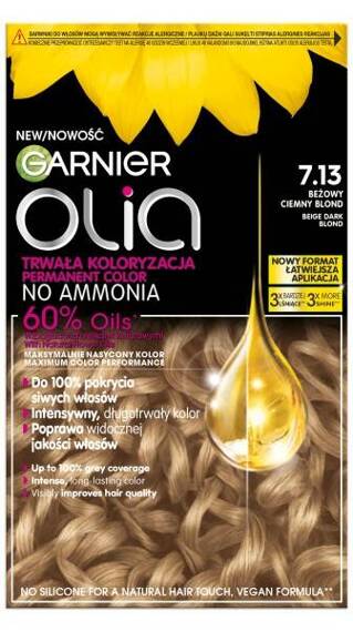 Garnier Olia Farba do włosów 7.13 Beżowy Ciemny blond