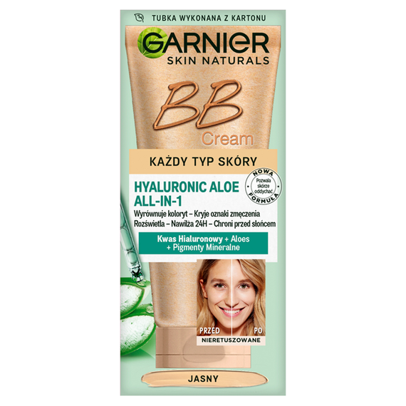 Garnier Skin Naturals Hyaluronic Aloe All-in-1 Nawilżający krem BB jasny 50 ml