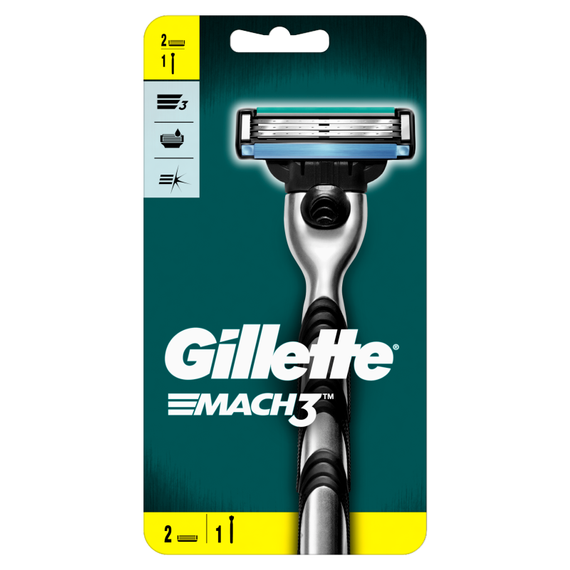 Gillette Mach3 Rączka maszynki do golenia + 2 ostrza wymienne