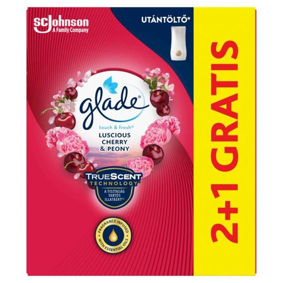 Glade Touch & Fresh Luscious Cherry & Peony Zapas do odświeżacza powietrza 3 x 10 ml