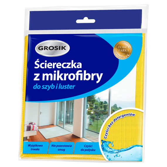 Grosik Ściereczka z mikrofibry do szyb i luster