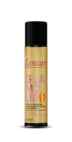 Jantar, Suchy szampon GLAMOUR z esencją bursztynową i emolientami, 180 ml