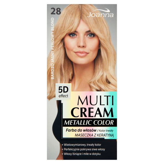 Joanna Multi Cream Metallic Color Farba do włosów bardzo jasny perłowy blond 28