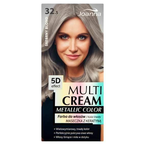 Joanna Multi Cream Metallic Color Farba do włosów srebrny blond 32.5