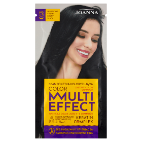 Joanna Multi Effect color Szamponetka koloryzująca Hebanowa czerń 013 35g