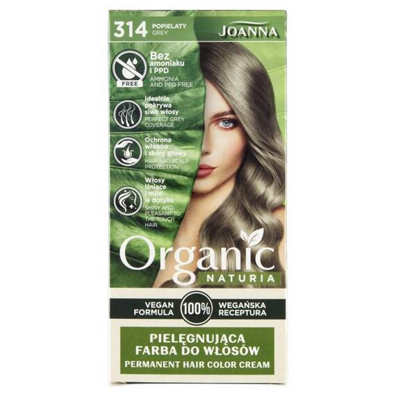 Joanna Naturia Organic Farba do włosów 314 popielaty