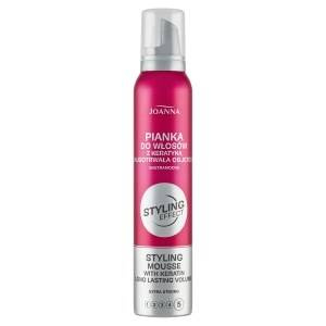 Joanna Styling Effect Extra Strong Pianka do włosów z keratyną 150 ml