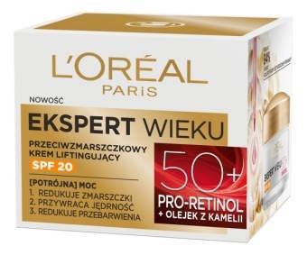 L'Oréal EKSPERT WIEKU Krem liftingujący 50+ SPF20, pro-retinol, 50 ml