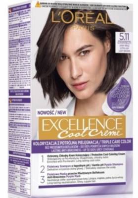 L'Oreal Excellence Cool Creme Farba do włosów 5.11 Ultrapopielty Jasny Brąz