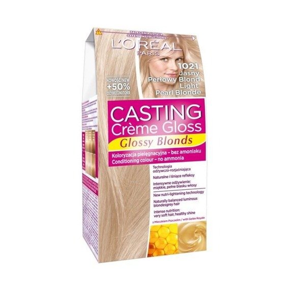L'Oréal Paris Casting Crème Gloss Farba do włosów 1021 Jasny perłowy blond