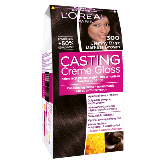 L'Oreal Paris Casting Creme Gloss Farba do włosów 300 ciemny brąz