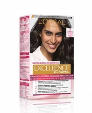 L'Oréal Paris Excellence Creme Farba do włosów 2 Bardzo Ciemny Brąz