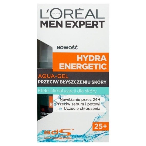L'Oréal Paris Men Expert Hydra Energetic 25+ Aqua-Gel przeciw błyszczeniu skóry 50ml