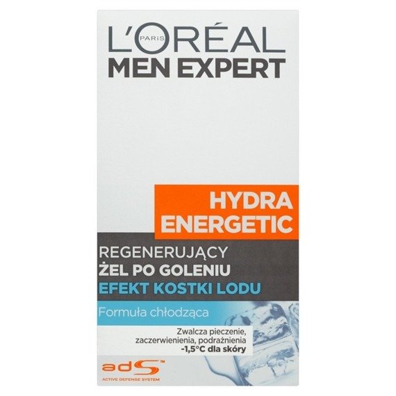 L'Oréal Paris Men Expert Hydra Energetic Regenerujący żel po goleniu efekt kostki lodu 100ml