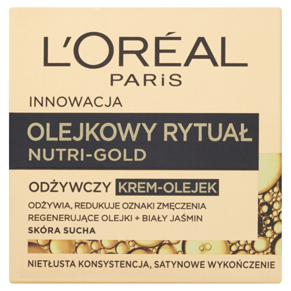 L'Oreal Paris Nutri-Gold Olejkowy Rytuał Odżywczy krem-olejek skóra sucha 50 ml
