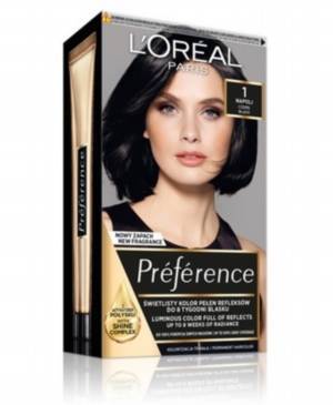 L'Oreal Paris Preference Farba do włosów 1 Napoli Czerń