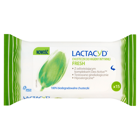 Lactacyd Fresh Chusteczki go higieny intymnej 15 sztuk