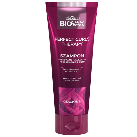 L'biotica Biovax Glamour Perfect Curls Therapy intensywnie nawilżający szampon 200 ml