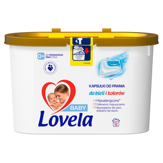 Lovela Baby Hipoalergiczne kapsułki do prania do bieli i kolorów 260,4 g (12 x 21,7 g)