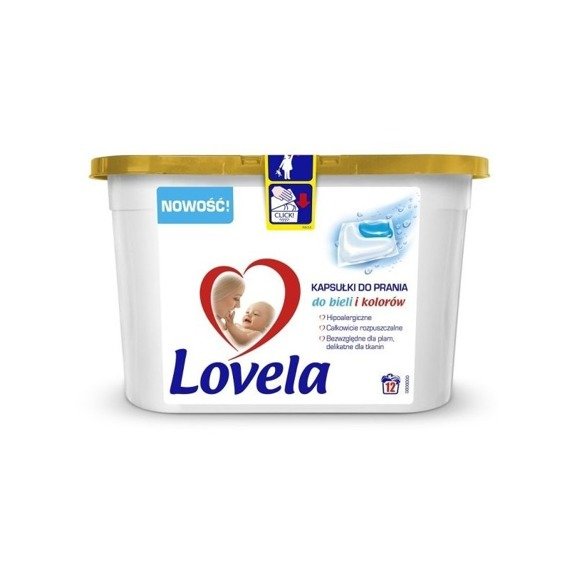 Lovela do bieli i kolorów Hipoalergiczne kapsułki do prania 228ml (12 sztuk)