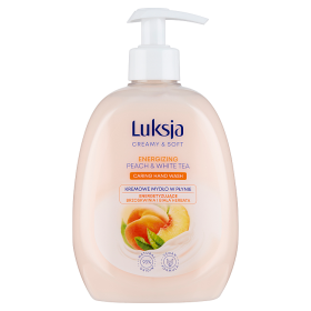 Luksja Creamy & Soft Kremowe mydło w płynie energetyzujące brzoskwinia i biała herbata 500 ml