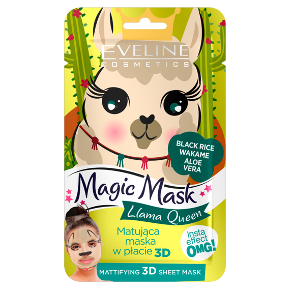 Magic Mask Llama Queen Matująca maska w płachcie 3D
