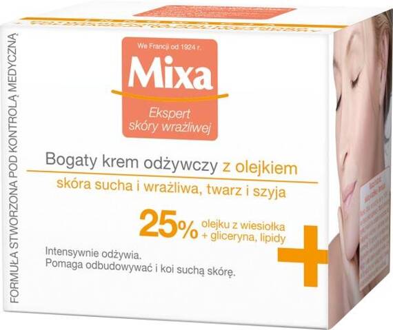 Mixa Bogaty krem odżywczy z olejkiem 50 ml