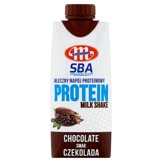Mlekovita Super Body Active Mleczny napój proteinowy smak czekolada 350 g