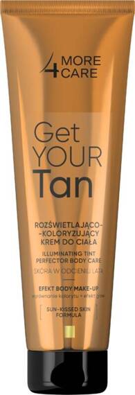 More4Care Get Your Tan! Rozświetlający krem koloryzujący do ciała body make-up 100 ml