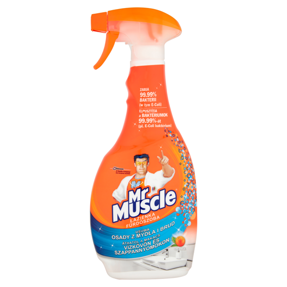 Mr Muscle Łazienka 5w1 Orange Płyn w rozpylaczu do czyszczenia i dezynfekcji łazienki 500 ml