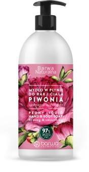 NATURALNA MYDLO W PLYNIE 500ML PIWONIA UJEDRNIAJACO-WYGLADZAJACE