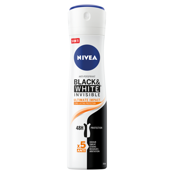 NIVEA Black & White Invisible Ultimate Impact Antyperspirant 150 ml