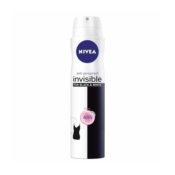 NIVEA Invisible for Black and White Clear 48 h Antyperspirant w aerozolu dla kobiet 250ml