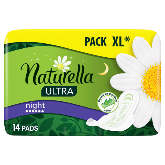 Naturella Ultra Night Podpaski ze skrzydełkami x14