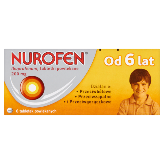 Nurofen od 6 lat 200 mg Tabletki powlekane 6 tabletek