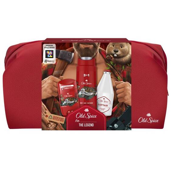 Old Spice Zestaw podarunkowy Lumberjack, dezodorant w sztyfcie, żel pod prysznic i woda po goleniu